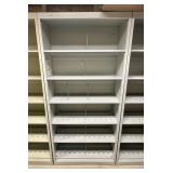 Three HON 600 Series 6-Shelf Steel Open Storage Un