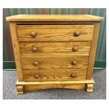 Golden Oak Four-Drawer Chest of Drawers
