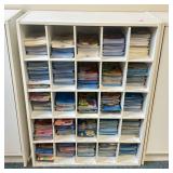 White Laminate Twenty-Five Compartment Cubby Shelf