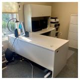 L-Shaped Steel and Laminate Professional Office De