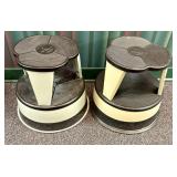 A Pair of Cramer Kik-Step Steel Rolling Library St