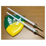 A Trio of Electronic Light-up Prop Batons and Shie