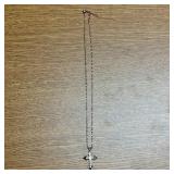 Sterling Silver Ornate Foliate Cross Pendant Neckl