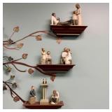 A Collection of Decorative Figurines and Tiered Wa