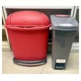 Rubbermaid and Hefty Plastic Step-On Trash Contain