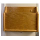 Wall Mounted Solid Oak Single Pocket Letter and Fi
