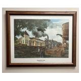 A Framed Maurer Print, Reminiscent Rails: Old Shel