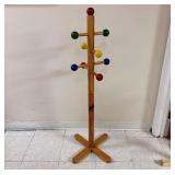 Pine Clothes Tree w/ Multicolored Spheres