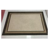 Machine-Made Synthetic Area Rug with Tiered Geomet