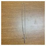 Sterling Silver Crucifix Pendant on a Fine Rope Ch