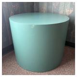 Postmodern Teal Laminate Cylindrical Pedestal Side