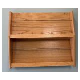 A Wall Mounted Solid Oak Literature Rack