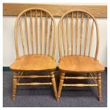 A Pair of Richardson Brothers Oak Windsor Hoop-Bac