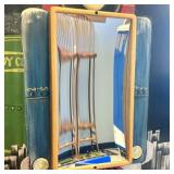 Wall-Mounted Wooden Framed Funhouse Mirror