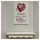 A Scriptural Wall Plaque and a Scalloped Wall Shel