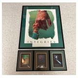 A Set of Four Framed Motivational Prints