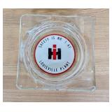 International Harvester Glass Advertising Ashtray