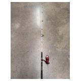 Two Piece Spinning Fishing Rod and Competitor Reel