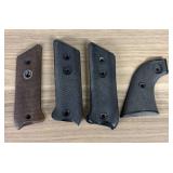 An Assortment of Checkered Handgun Grip Panels