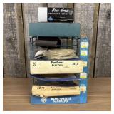 A Collection of Vintage Blue Grass Sandpaper Store