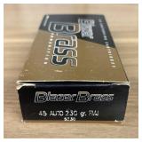 A Box of Blazer Brass 45 Auto 230 Grain FMJ Ammuni