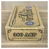 A Box of Buffalo Cartridge Company 380 ACP 100gr H