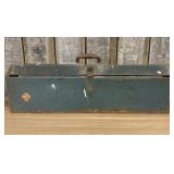 Large Vintage Belknap Blue Grass Metal Hip Roof To