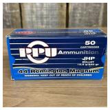 50 Rounds of PPU 44 Remington Magnum 240 Grain JHP