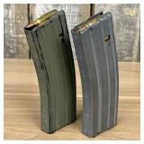 Two 30 Round Aluminum AR-15 M16 Magazines includin