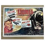 Licensed Lionel Trains 1993 Embossed Tin Sign 195n