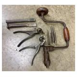 An Assortment of Vintage Steel and Wood Hand Tools