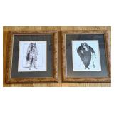 A Pair of Original Costume Design Drawings for Cat
