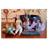 Coll. Vtg & Antique Curiosities w/ Bisque Head Dol