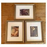 A Trio of Framed Pre-Raphaelite Reproduction Print