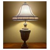 Large Neoclassical Urn Form Table Lamp with Fabric