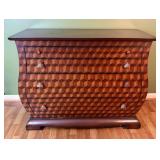 Parquetry Bombe Commode with Honeybee Motif and Ha