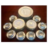 A Set of Fitz and Floyd Montmartre Pattern Porcela