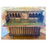 John-Richard Fine Furniture Fall-Front Burl Wood S