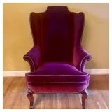 Hickory Chair Queen Anne Style Extra Tall Back Vel