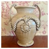 Large Ceramic Two Handled Festooned Amphora Urn