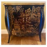 Decorative Crafts Inc. Chinoiserie Lacquered Bombe
