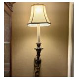Figural Gilt and Polychrome Resin Wall Sconce Hand