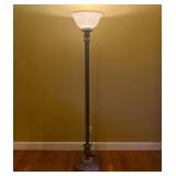 Traditional Fluted Bronze Toned Torchiere Floor La