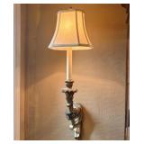 Figural Gilt and Polychrome Resin Wall Sconce Hand