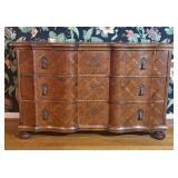 Vintage French Provincial Style Serpentine Parquet