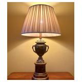 Large Urn Form Table Lamp with Dolphin Handles and