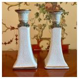 A Pair of Kinder-Harris Porcelain Fish Scale Patte