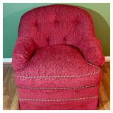 Lee Industries Upholstered Crimson Tufted Barrel B