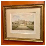 Hand Colored Aquatint Bulwell Hall Nottinghamshire