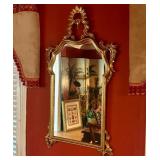 Large Rococo Revival Gilt Framed Wall Mirror